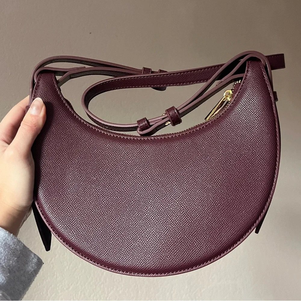 JW PEI Burgundy Vegan Leather Sharon Crossbody Bag - Picture 3 of 11